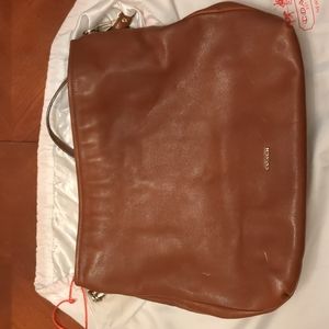 Coach Madison Distressed Saddle Brown Leather Hobo Shoulder Bag